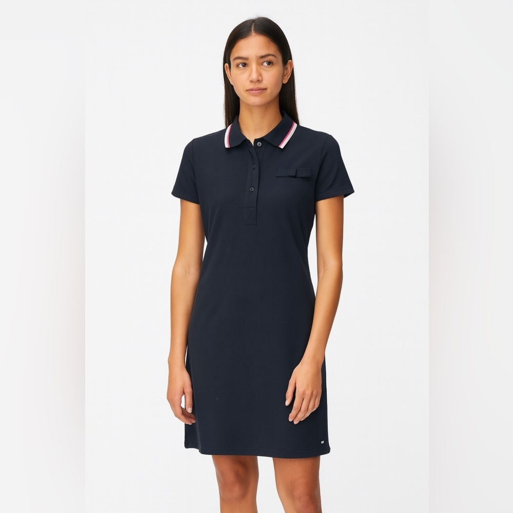 Paul Smith Women’s Black Polo T-shirt Midi dress Size Small Tennis Preppy